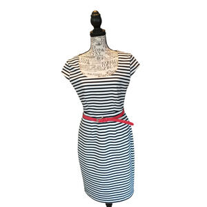 Victoria’s Secret Dress Scoop Neck Black White Stripe Size 8 Professional Office